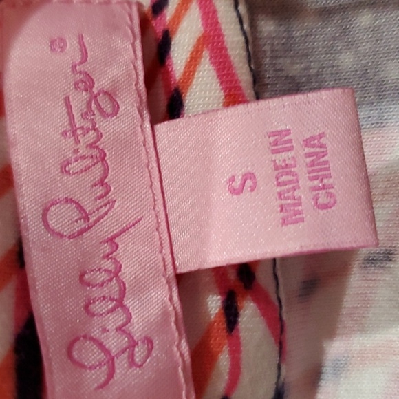 Lily Pulitzer KARI seashell Rayon Dress Size Small Navy & Pink - Picture 3 of 9